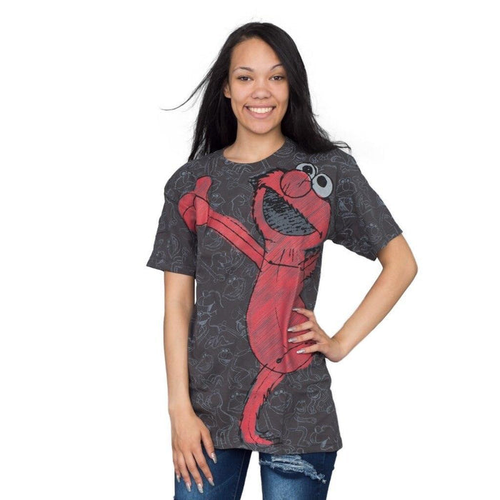 Sesame Street Elmo Sketch All Over T-shirt-tvso
