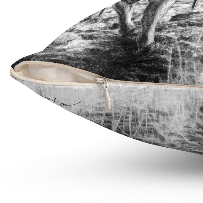 "Shallow Crossing" Square Pillow.
