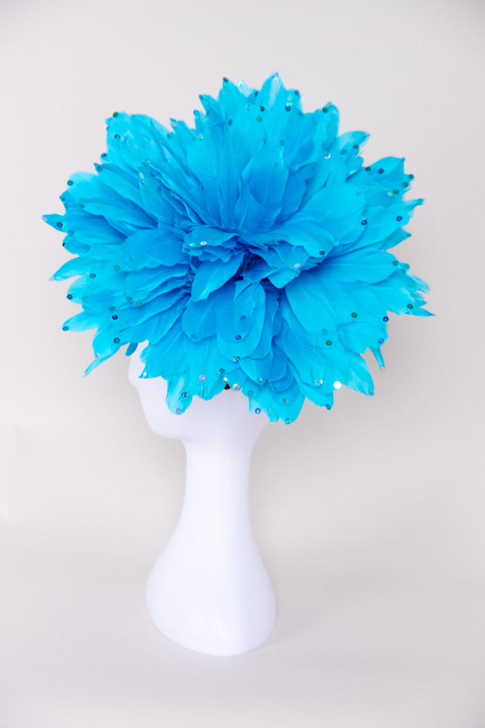 Show Stopper Fascinator - Turquoise - FINAL SALE