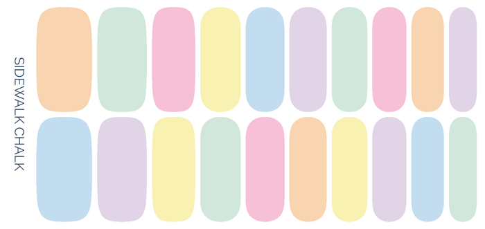 Sidewalk Chalk | Colorful Pastel Spring & Summer Nail Wrap