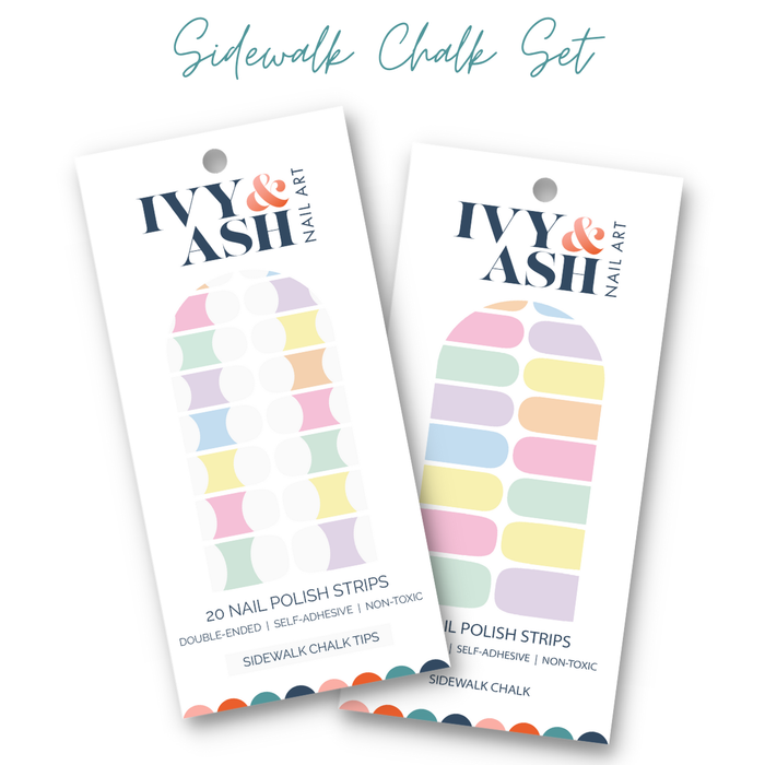 Sidewalk Chalk | Colorful Pastel Spring & Summer Nail Wrap