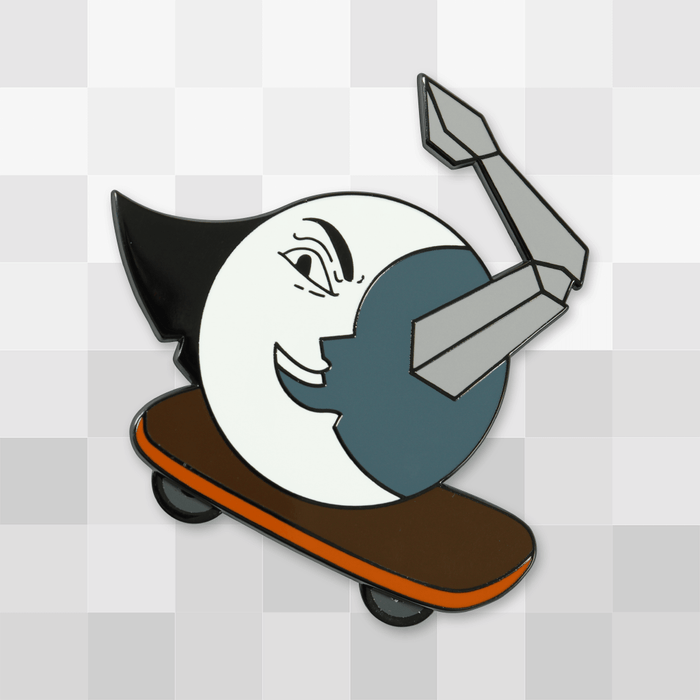 Skateboarding Moony Pin