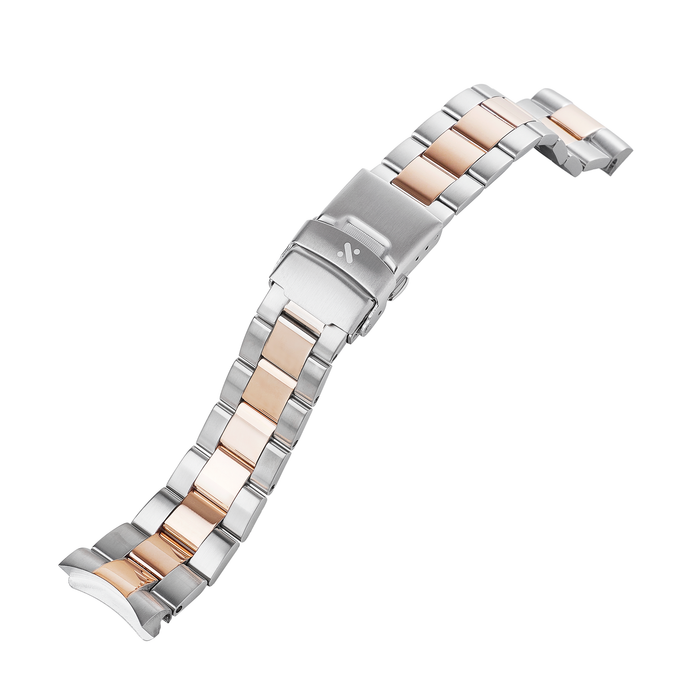 SKX007 Watch Bracelet: Oyster Two-Tone Rose Gold Finish