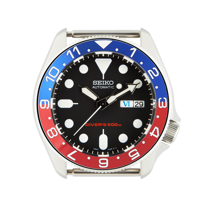 SKX Aluminium Bezel Insert: Dual Time style Blue/Red (Pepsi) SKX007 SKX009