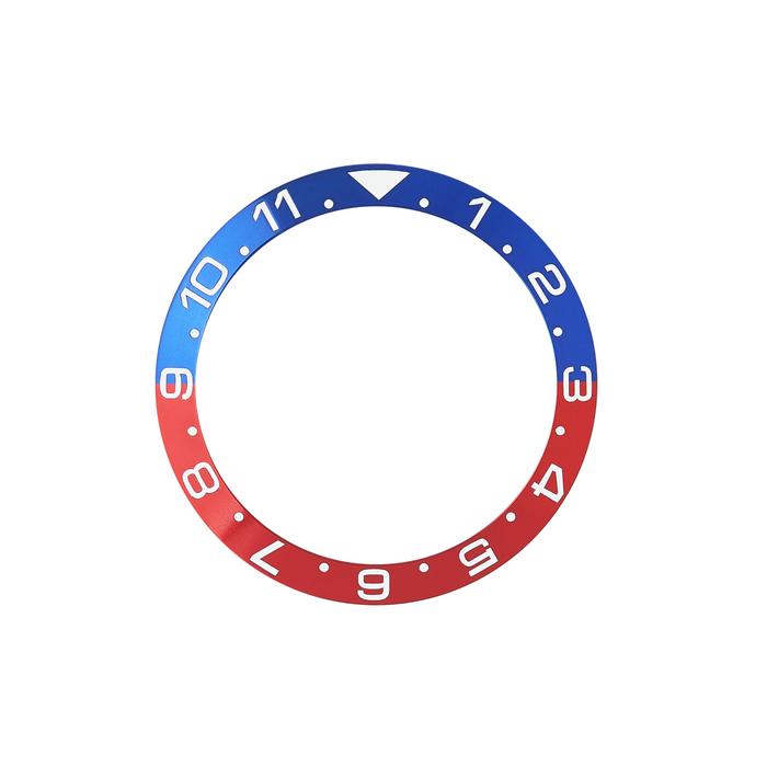 SKX Aluminium Bezel Insert: Dual Time style Blue/Red (Pepsi) SKX007 SKX009