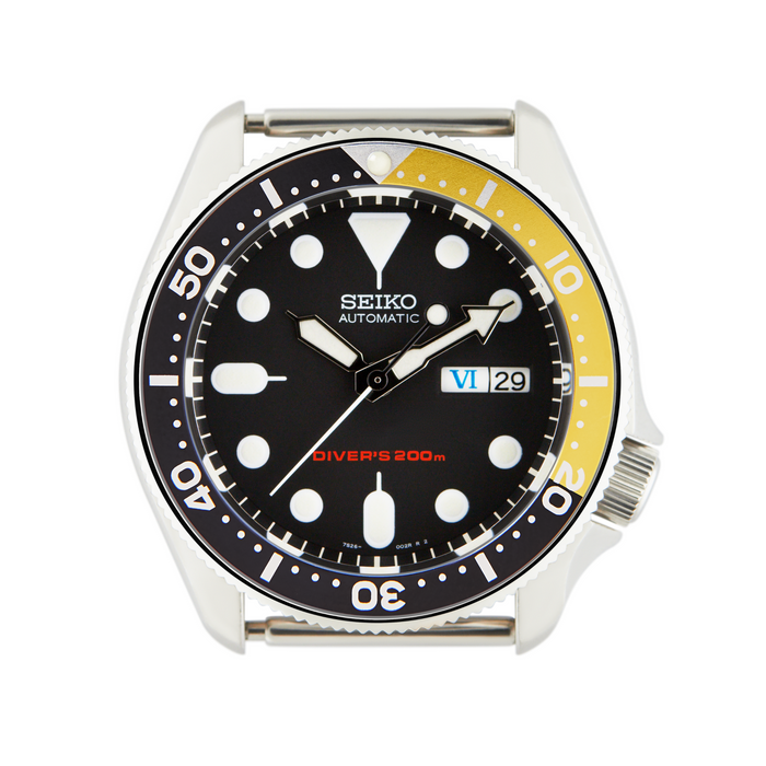 SKX Aluminium Bezel Insert: SKX style Black/Yellow (Bumblebee) for SKX007/SKX009