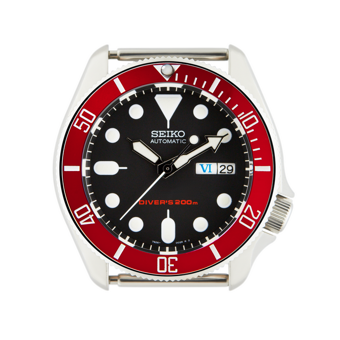 SKX Aluminium Bezel Insert: Sub style Red/White for SKX007/SKX009