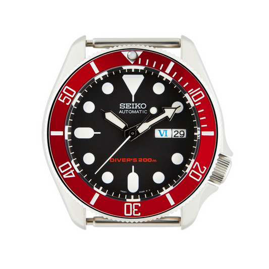 SKX Aluminium Bezel Insert: Sub style Red/White for SKX007/SKX009