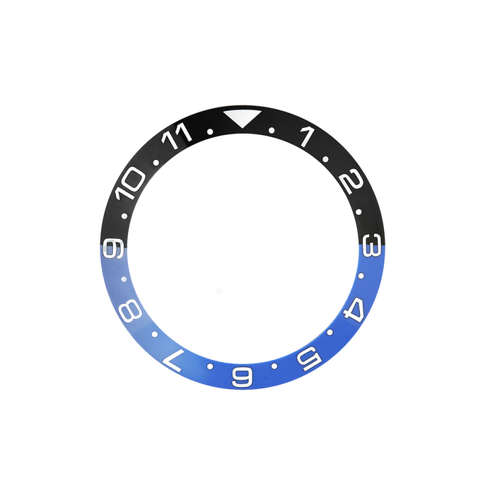 SKX Ceramic Bezel Insert: Dual Time style Black/Blue (Batman) for SKX007 SKX009