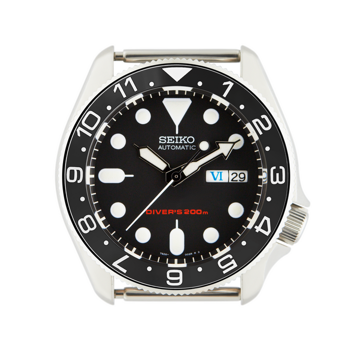 SKX Ceramic Bezel Insert: Dual Time style Black/White for SKX007 SKX009