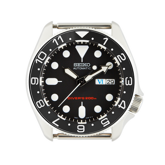 SKX Ceramic Bezel Insert: Dual Time style Black/White for SKX007 SKX009