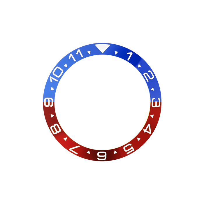 SKX007/SRPD Ceramic Bezel Insert: Dual Time style Blue/Red (Pepsi)