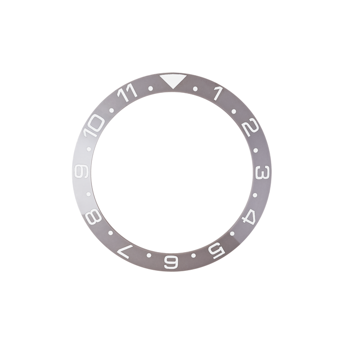 SKX007/SRPD Ceramic Bezel Insert: Dual Time style Grey/White