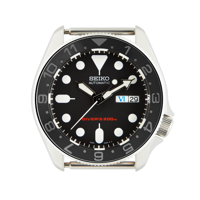 SKX Ceramic Bezel Insert: Dual Time style Black/Black (Stealth) for SKX007 SKX009