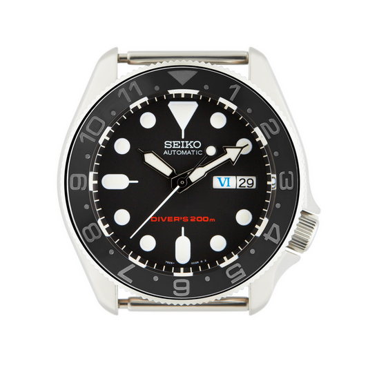 SKX Ceramic Bezel Insert: Dual Time style Black/Black (Stealth) for SKX007 SKX009