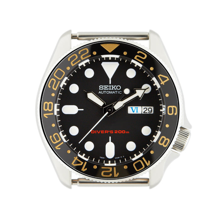 SKX007 SKX009 Bezel Insert Black Gold GMT Style