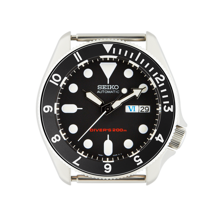 SKX007/SRPD Ceramic Bezel Insert: Milspec Style Black