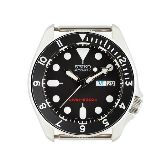 SKX007/SRPD Ceramic Bezel Insert: Milspec Style Black