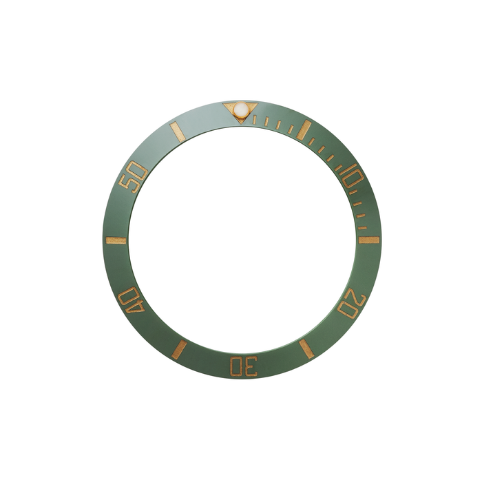 SKX007/SRPD Ceramic Bezel Insert: Sub style Green/Gold