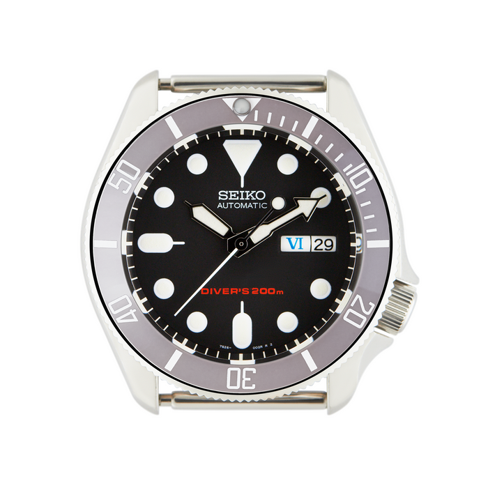 SKX007/SRPD Ceramic Bezel Insert: Sub style Grey/White