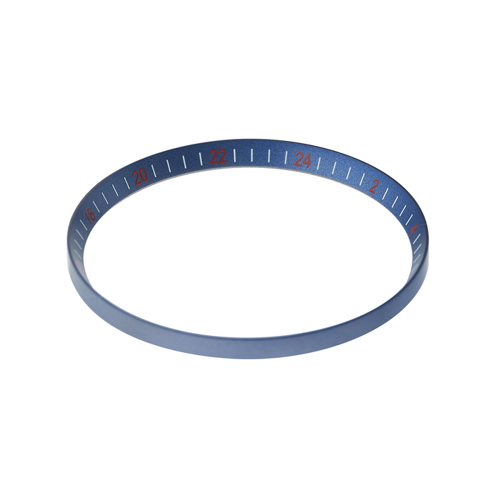 SKX007/SRPD Chapter Ring: GMT Navy Finish with Red Markers