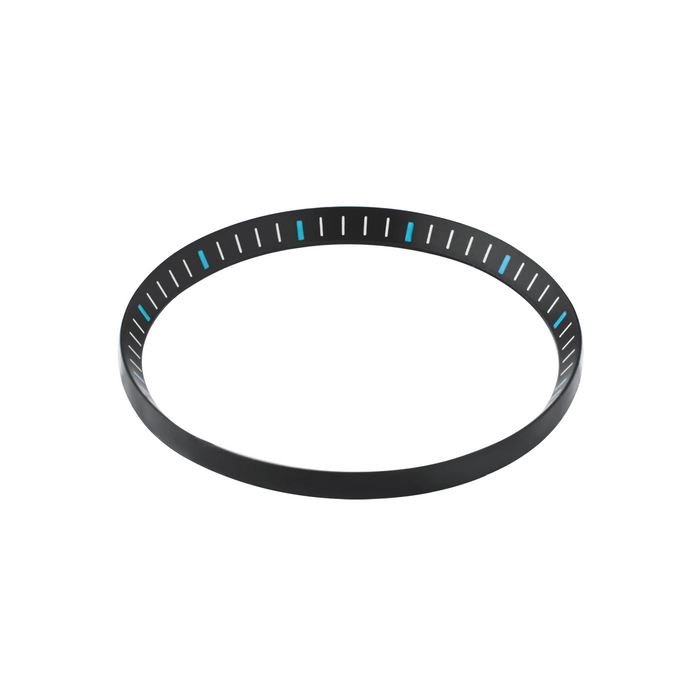 SKX007/SRPD Chapter Ring: Matte Black Finish with Blue Markers