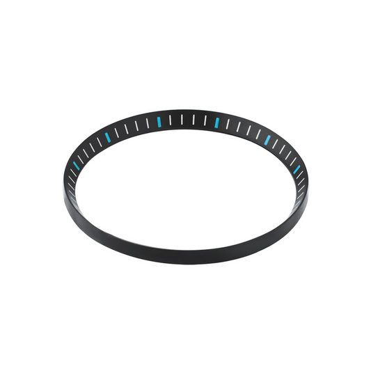 SKX007/SRPD Chapter Ring: Matte Black Finish with Blue Markers
