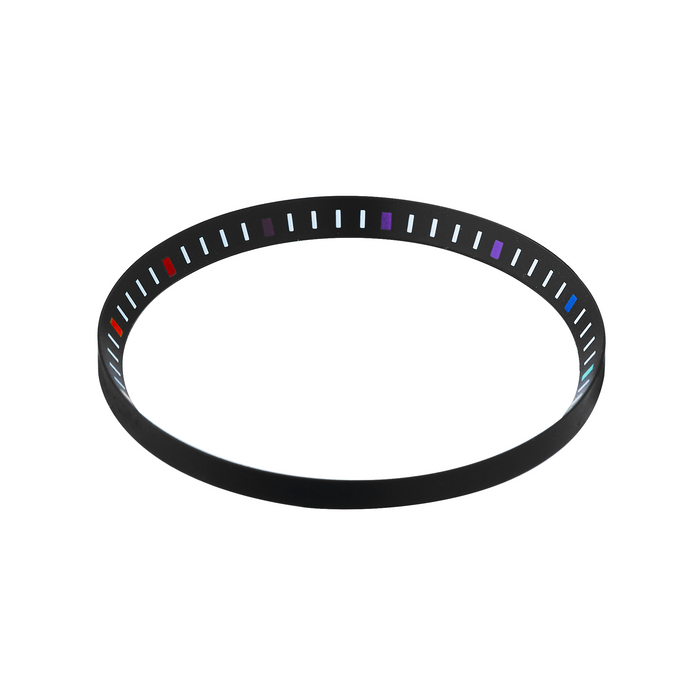 SKX007/SRPD Chapter Ring: Matte Black Finish with Rainbow Markers