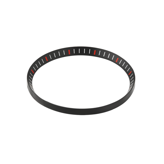 SKX007/SRPD Chapter Ring: Matte Black Finish with Red Markers
