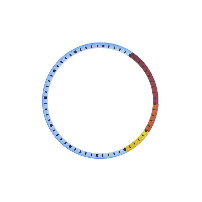 SKX007/SRPD Chapter Ring: Multi-Colour Finish with Black Markers