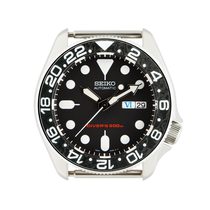 SKX007/SRPD Forged Carbon Bezel Insert: GMT Style
