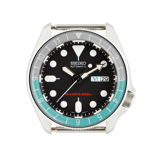 SKX007/SRPD Glass Bezel Insert: Dual Time Style Petronas