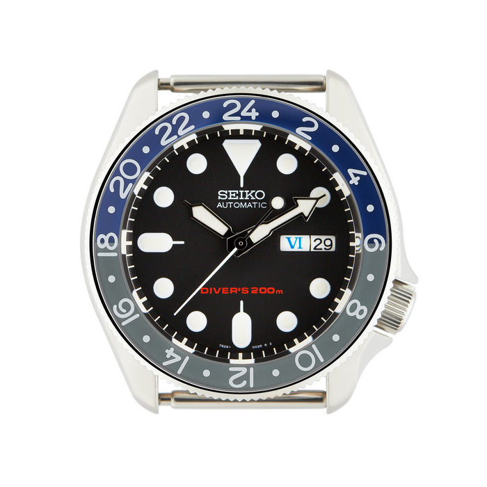 SKX007/SRPD Glass Bezel Insert: GMT Style Batman