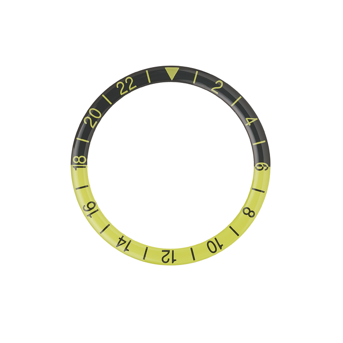 SKX007/SRPD Glass Bezel Insert: GMT Style Black/Lime