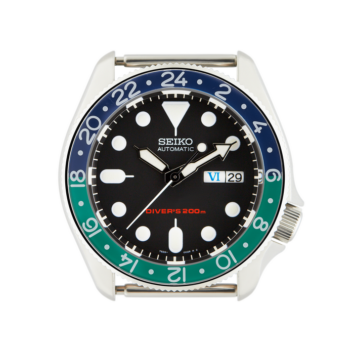 SKX007/SRPD Glass Bezel Insert: GMT Style Blue/Green
