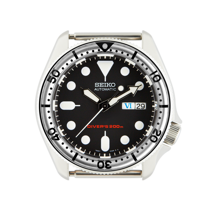 SKX007/SRPD Glass Bezel Insert: Seiko Style White