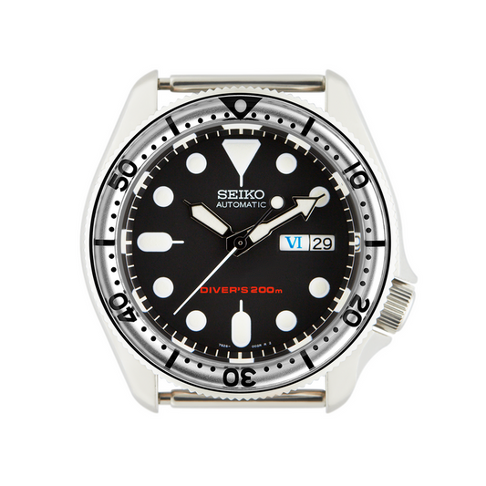 SKX007/SRPD Glass Bezel Insert: Seiko Style White