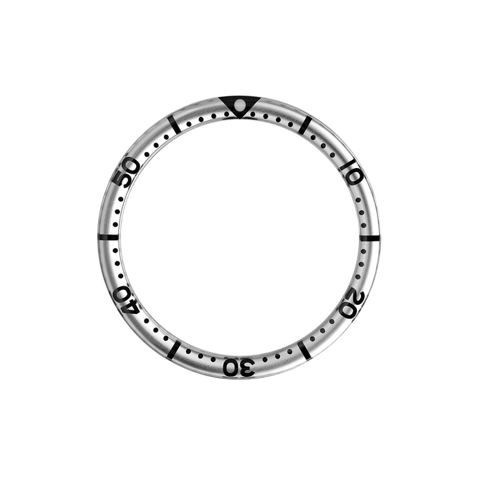 SKX007/SRPD Glass Bezel Insert: Seiko Style White