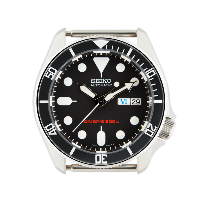 SKX007/SRPD Glass Bezel Insert: Sub Style Black/White