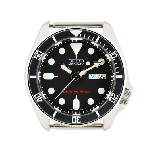 SKX007/SRPD Glass Bezel Insert: Sub Style Black/White