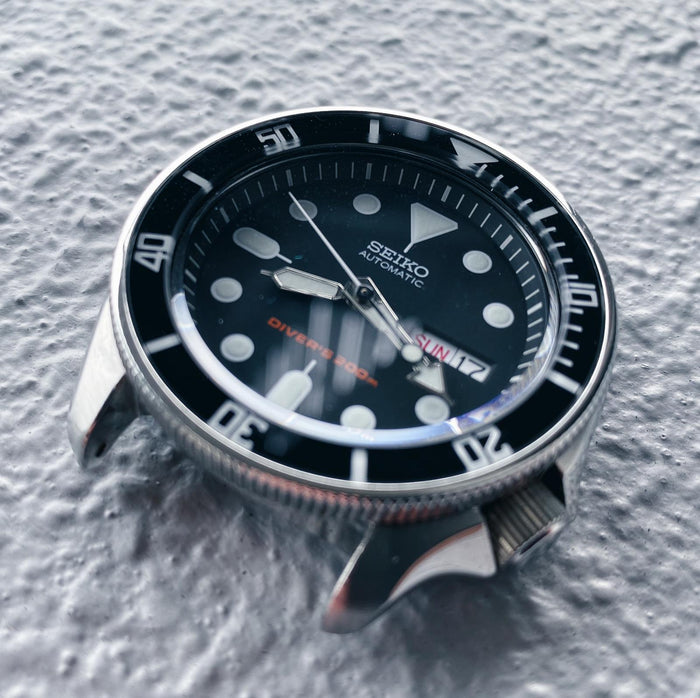 SKX007/SRPD Glass Bezel Insert: Sub Style Black/White