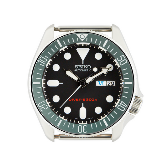 SKX007/SRPD Ceramic Bezel Insert: Countdown Style Matte Green