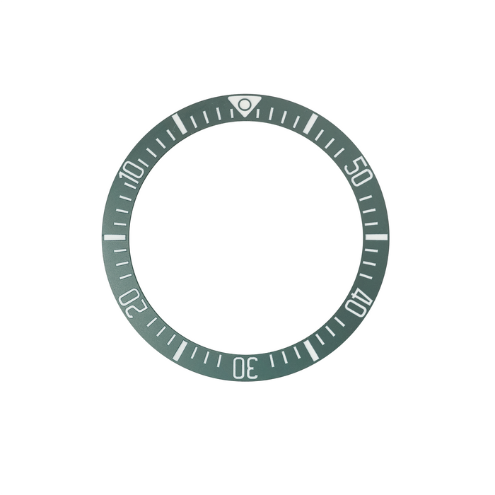 SKX007/SRPD Ceramic Bezel Insert: Countdown Style Matte Green