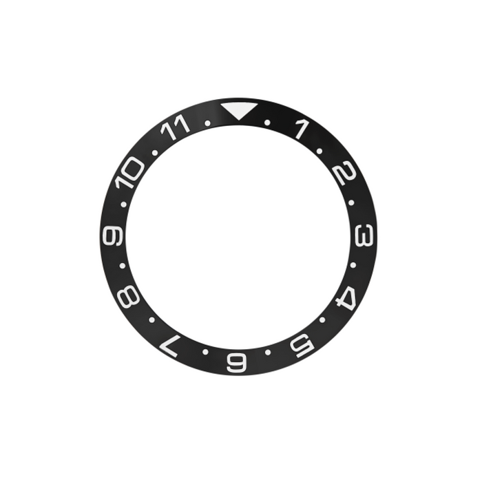 SKX Lumed Ceramic Bezel Insert: Dual Time style Black/White for SKX007 SKX009
