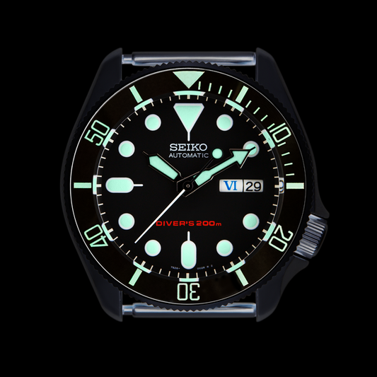SKX007 SKX009 Lumed Ceramic Bezel Insert Black White Submariner Sub Style