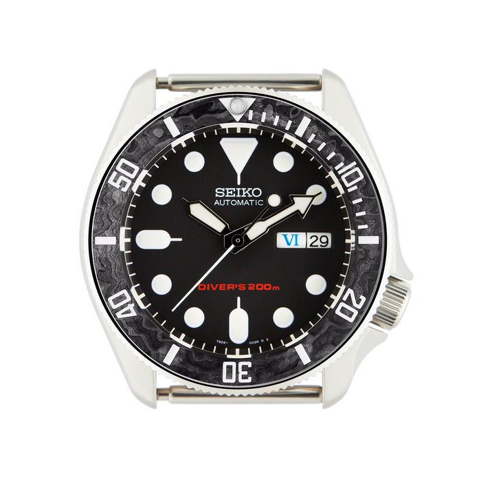 SKX007/SRPD Forged Carbon Bezel Insert: Sub Style Black
