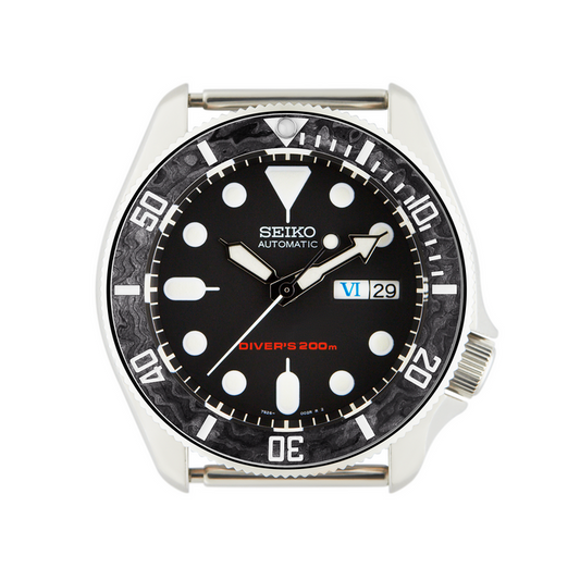 SKX007/SRPD Forged Carbon Bezel Insert: Sub Style Black