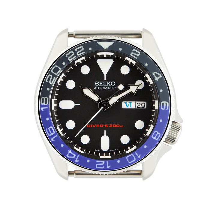 SKX007/SRPD Lumed Sapphire Bezel Insert: GMT Style Batman