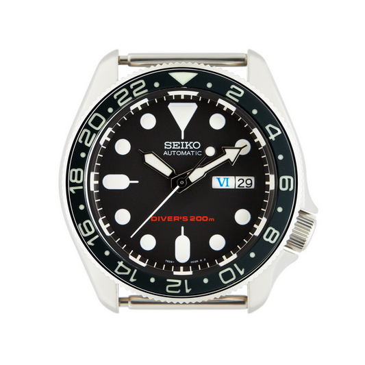 SKX007/SRPD Lumed Sapphire Bezel Insert: GMT Style Black
