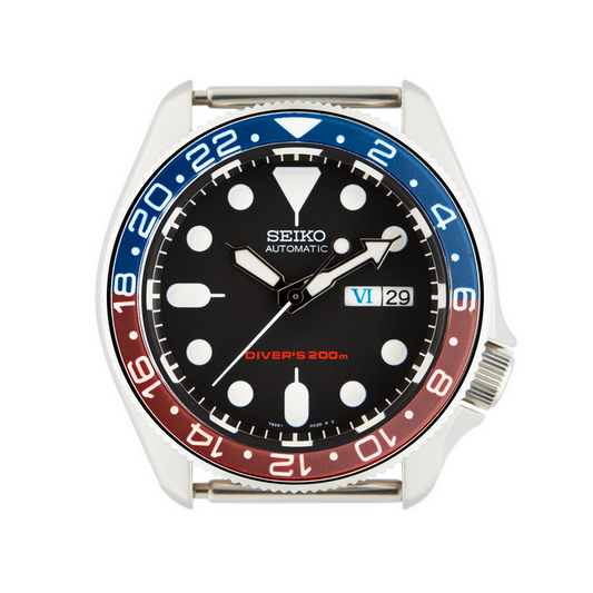 SKX007/SRPD Lumed Sapphire Bezel Insert: GMT Style Pepsi